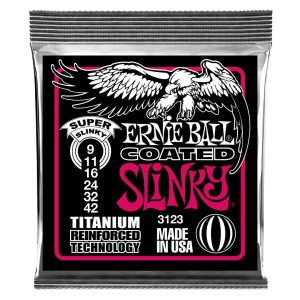 Super Slinky Coated Titanium RPS Electric Guitar Strings - 9-42 Gauge