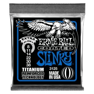Extra Slinky Coated Titanium RPS Electric Guitar Strings - 8-38 Gauge