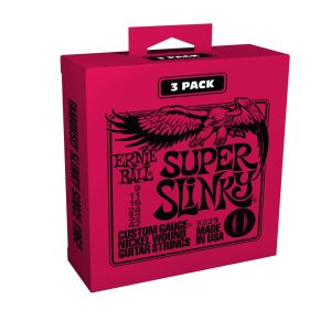 Super Slinky Nickel Wound Electric Guitar Strings 3 Pack - 9-42 Gauge