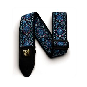Indigo Orchid Jacquard Guitar Strap
