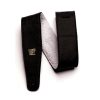 2.5" Adjustable Italian Leather Strap with Fur Padding - Black