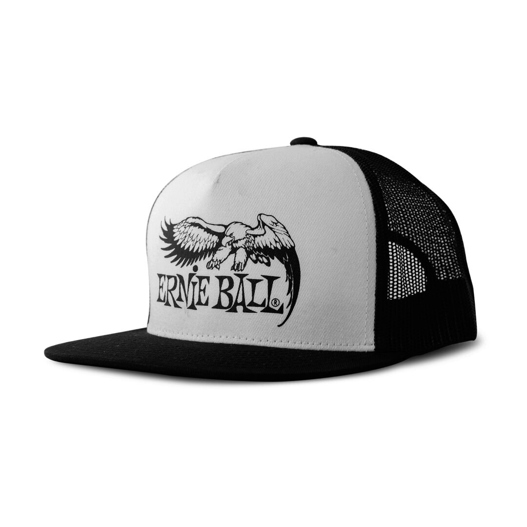 Black with White Front and Black Ernie Ball Eagle Logo Hat