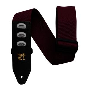 Ernie Ball Burgundy Pickholder Strap