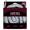30' Coiled Straight / Angle Instrument Cable - White