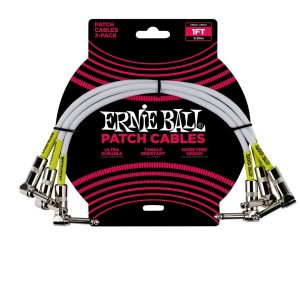 1' Angle / Angle Patch Cable 3-Pack - White