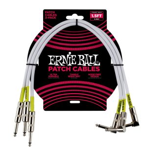 1.5' Straight / Angle Patch Cable 3-pack - White