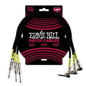 1.5' Straight / Angle Patch Cable 3-Pack - Black