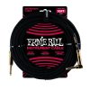 10' Braided Straight / Angle Instrument Cable - Black