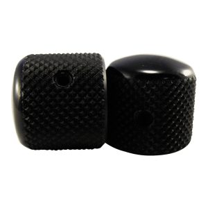 Tele-style Knobs Black Aluminum Set of 2