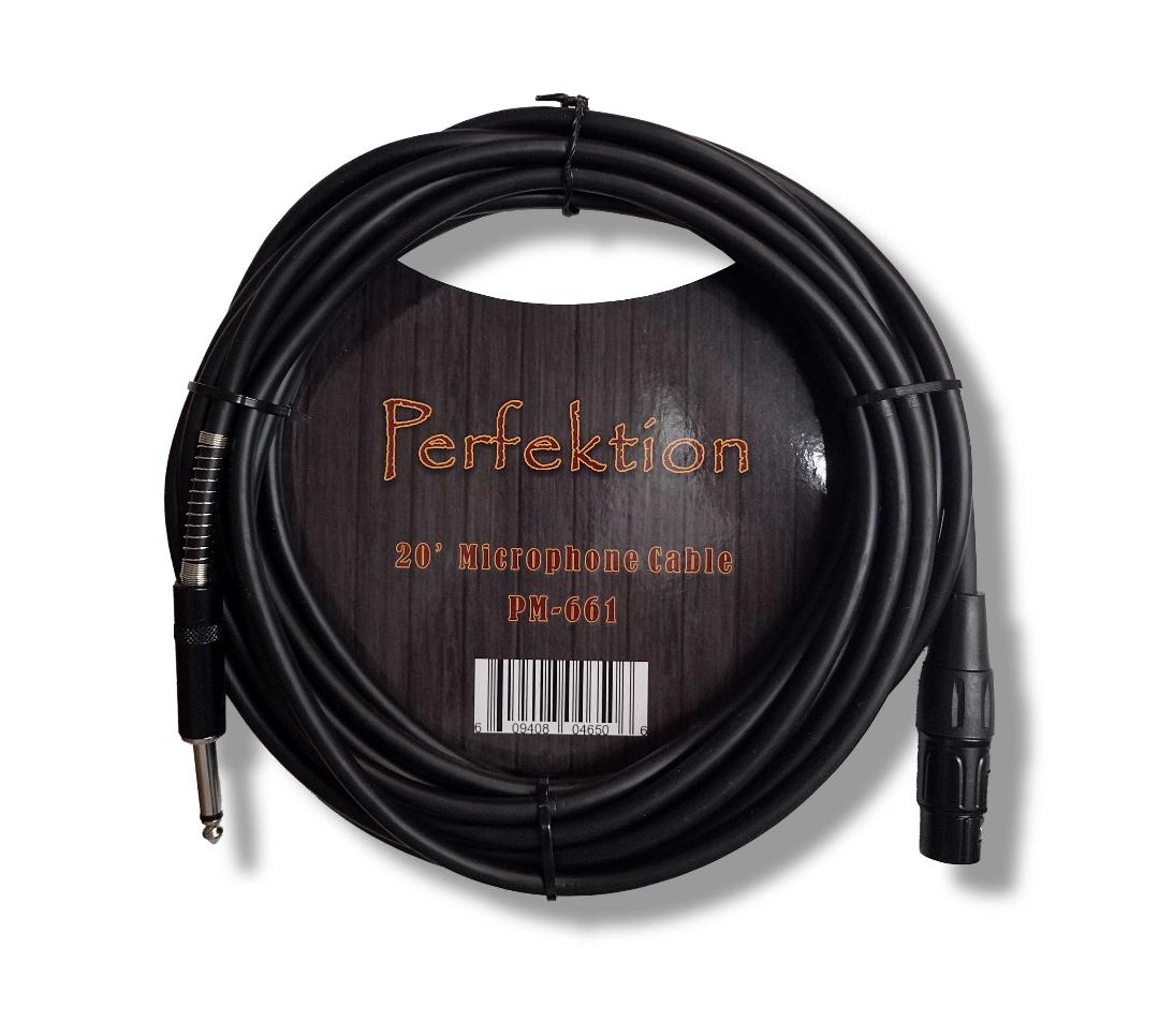 Perfektion PM-661 20' Mic Cable- XLR to 1/4in