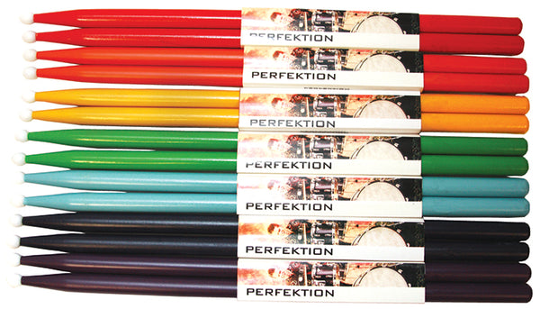 Perfektion Music Rainbow Drumstick Pack – 7Pr. ROCK