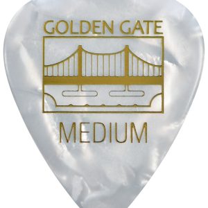 Golden Gate MP-445 Deluxe Flat Pick Sideman Medium Pearloid – Dozen
