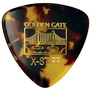 Golden Gate MP-10 Deluxe Flat Pick – Large Triangle – Extra Stiff – Tortoise - Dozen