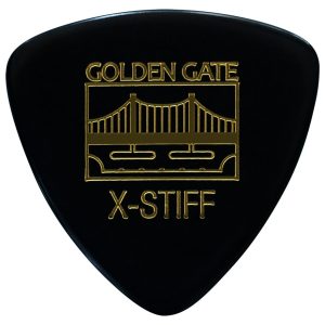 Golden Gate MP-103 Deluxe Flat Pick – Large Triangle – Extra Stiff – Black – Dozen