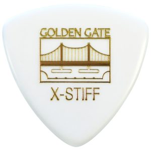 Golden Gate MP-104 Deluxe Flat Pick – Large Triangle – Extra Stiff – White – Dozen