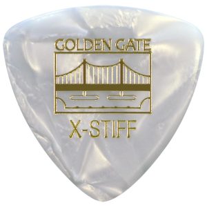 Golden Gate Deluxe Flat Pick – Large Triangle – Extra Stiff – Pearloid – Dozen
