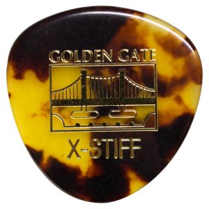 Golden Gate Deluxe Flat Pick – Rounded Triangle – Extra Stiff – Tortoise – Dozen